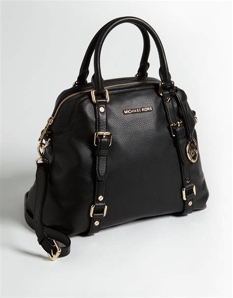 michael kors bedford bowling bag black|michael michael kors bedford large bowling satchel .